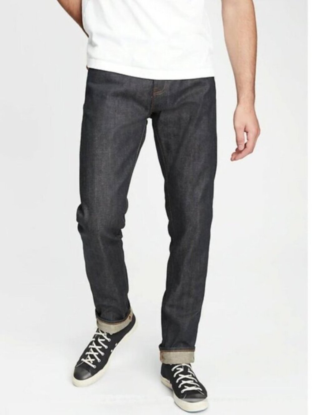 Gap 1969 Slim Fit Japanese Selvedge Raw Indigo Blue Denim Jeans Men's 33X30